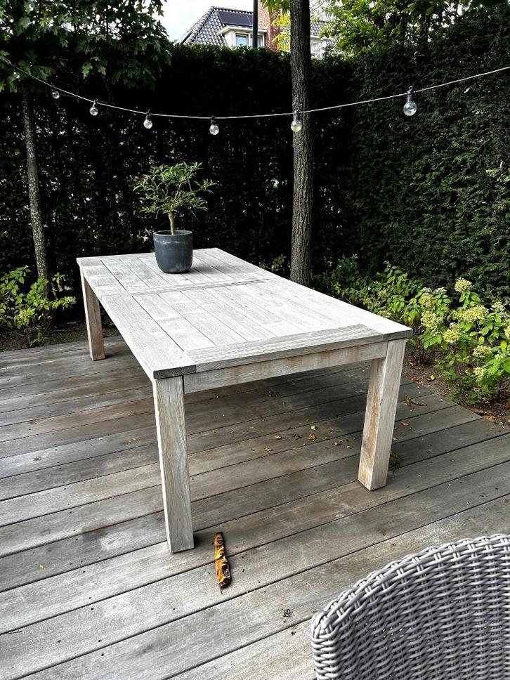 Borek teakhouten tuintafel uitschuifbaar, Tuin en Terras, Tuintafels, Gebruikt, Rechthoekig, Teakhout, Ophalen