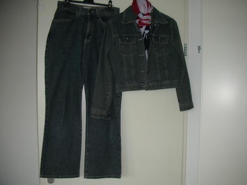 SPIJKERPAK jasje jeans jas broek pak set mt 36/38 USED WASH, Kleding | Dames, Spijkerbroeken en Jeans, Zo goed als nieuw, W28 - W29 (confectie 36)