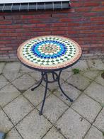 Tuintafeltje mozaiek, Ophalen, Gebruikt, Rond, Metaal