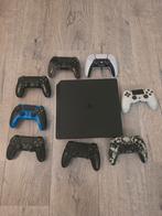 PlayStation 4 Slim met 7 controllers, Ophalen of Verzenden, Met 3 controllers of meer, Slim, 500 GB