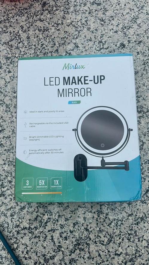MIRLUX, make up spiegel (LED), Huis en Inrichting, Woonaccessoires | Spiegels, Zo goed als nieuw, Minder dan 50 cm, Minder dan 100 cm
