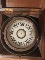Antieke Scheepsklok met Kist, Antiek en Kunst, Ophalen of Verzenden, Brons