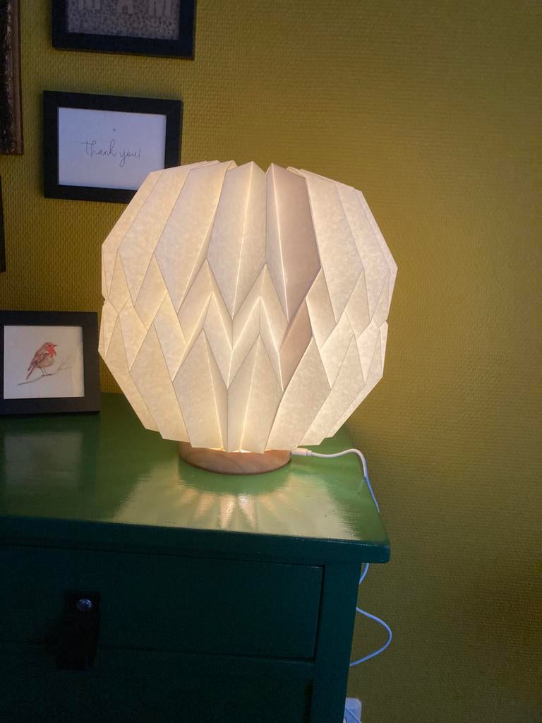 Papieren tafel lamp, scandinavisch idee, Ophalen, Nieuw, Overige materialen, Minder dan 50 cm