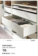 Komplement lade ikea pax 100x58 wit, Ophalen, Nieuw, 50 tot 100 cm, Minder dan 100 cm