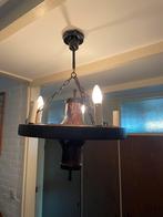 Lamp van karrewiel/turfkar wiel, Huis en Inrichting, Lampen | Hanglampen, Ophalen of Verzenden, Gebruikt, Hout, Minder dan 50 cm