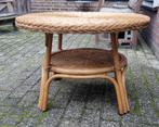 Rotan salontafel, Huis en Inrichting, Tafels | Bijzettafels, Ophalen, Rond, Minder dan 55 cm, 60 cm of meer