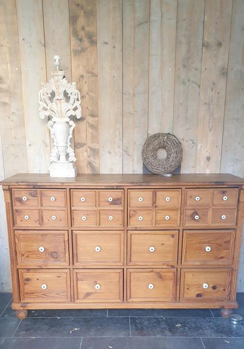 Apothekerskast, massief grenen, h 101 cm, Antiek en Kunst, Antiek | Meubels | Kasten, Ophalen