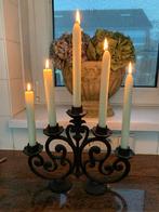 Zware gietijzeren kandelaar, Huis en Inrichting, Woonaccessoires | Kandelaars en Kaarsen, Ophalen, Zo goed als nieuw, Metaal, 25 tot 50 cm