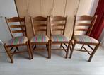 4 Oisterwijk eiken eetkamerstoelen - eettafelstoelen, Huis en Inrichting, Stoelen, Ophalen, Hout, Bruin, Oisterwijk eiken