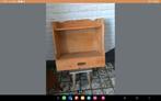 Mooi houten schap regaal wandkastje met lade, Antiek en Kunst, Curiosa en Brocante, Ophalen