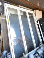 Hardhouten pui met 3 delig harmonica deuren 205,5cm x 256,5, Zo goed als nieuw, Glasplaat, 160 cm of meer, 160 cm of meer