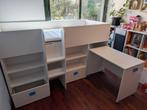 Kinderbed met geïntegreerd uitschuifbaar bureau., Kinderen en Baby's, Ophalen, Zo goed als nieuw, 180 cm of meer, 85 tot 100 cm