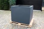Grote vierkante bloembakken bloempot Fiberstone Antraciet, Tuin en Terras, Ophalen, Overige materialen, 40 cm of meer, Vierkant