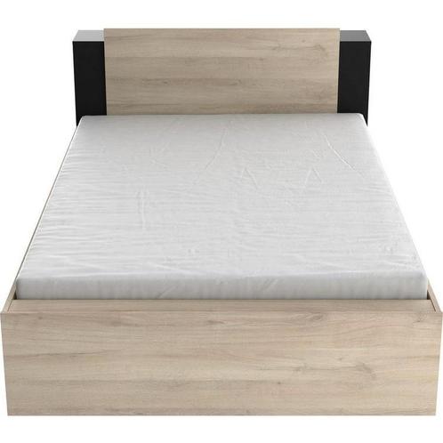 Twijfelaar + matras nog nieuw in verpakking, Huis en Inrichting, Slaapkamer | Bedden, Nieuw, Twijfelaar, 140 cm, 200 cm, Zwart