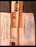Moeck blokfluit met hoes ,rager en boekje ,z.g.a.n. sopraan, Ophalen of Verzenden, Zo goed als nieuw, Sopraan of Sopranino, Met koffer, hoes of etui