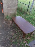 Bruin eiken salontafel, Huis en Inrichting, Ophalen, Gebruikt, 100 tot 150 cm, 50 tot 100 cm