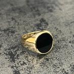 14k gouden ring zegelring onyx steen, Sieraden, Tassen en Uiterlijk, Ringen, Ophalen of Verzenden