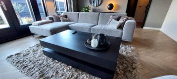 Salontafel bloktafel van puuur interiors zwart Eiken beschikbaar voor biedingen