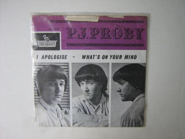 45 P J Proby - I Apologise / What's On Your Mind EX NL persi, Cd's en Dvd's, Vinyl Singles, Zo goed als nieuw, Single, Pop, 7 inch