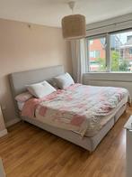 Boxspring (incl. matrassen) - Ikea Dunvik 180 breed, Ophalen, Gebruikt, Beige, Tweepersoons