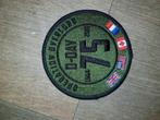 Operation Overlord Neptune D-day Normandie Patch Embleem 75, Ophalen of Verzenden, Landmacht, Nederland, Embleem of Badge