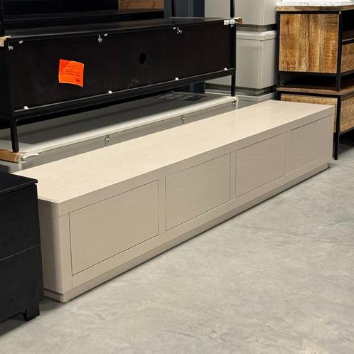 tv dressoir taupe eiken fineer (ook zwevend) 240cm, Huis en Inrichting, Kasten | Dressoirs, Zo goed als nieuw, 200 cm of meer