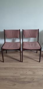 Vintage Deens (?) design stoelen midcentury oudroze, Huis en Inrichting, Stoelen, Twee, Gebruikt, Hout, Ophalen