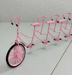 Zeldzaam Antiek 1960 Tandem roze 6-persoons Miniatuur fiets, Antiek en Kunst, Ophalen of Verzenden