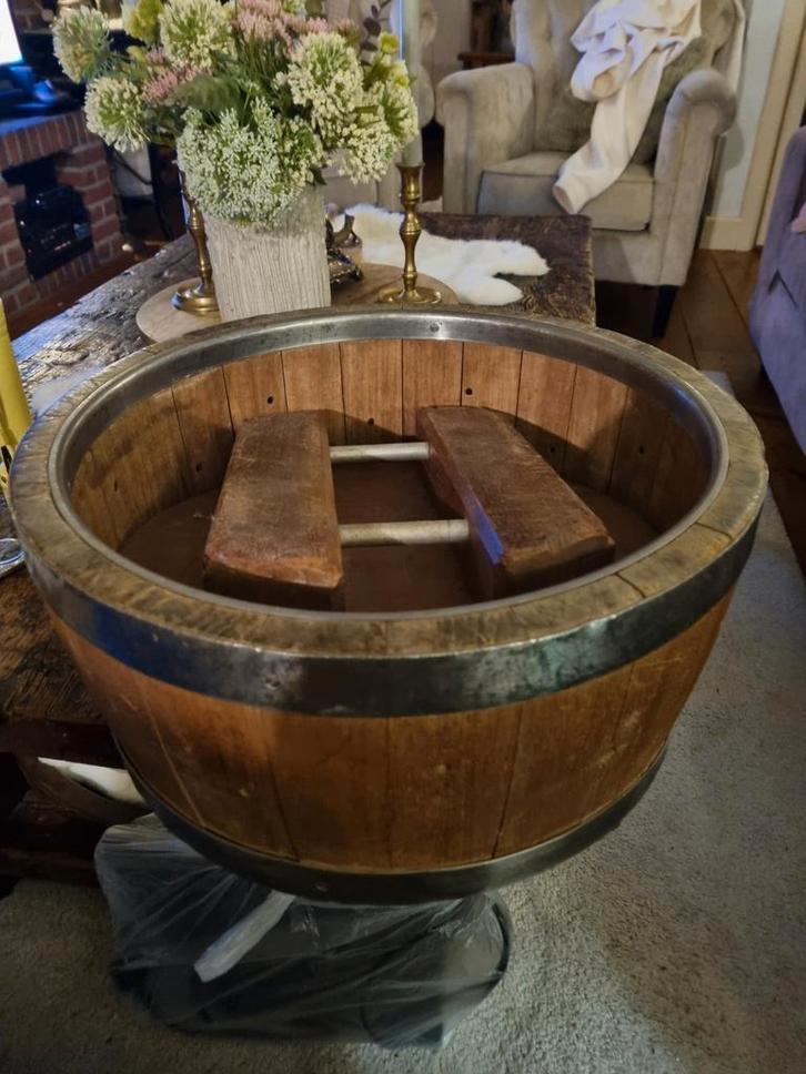 Kaasvat met volger van hout vanaf 25.00, Antiek en Kunst, Curiosa en Brocante, Ophalen