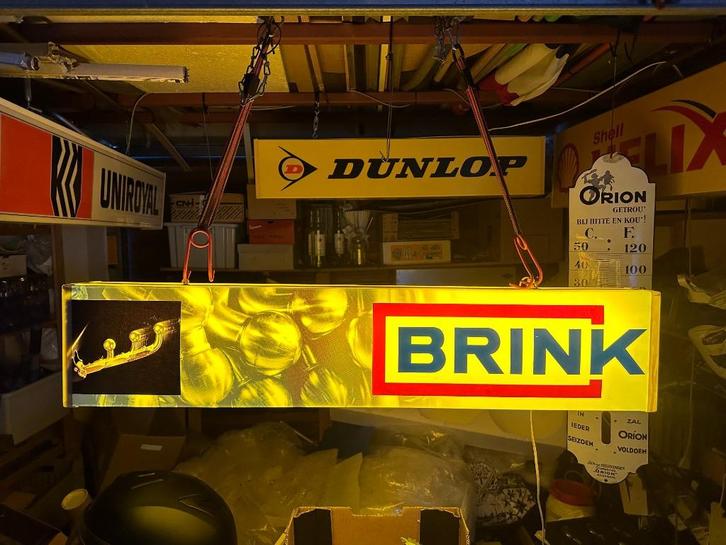 Fraaie oude automotive BRINK trekhaken lichtbak., Verzamelen, Merken en Reclamevoorwerpen, Gebruikt, Lichtbak of (neon) lamp, Ophalen