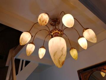 Vintage, design Art Deco plafondlamp. Jaren 40/50 beschikbaar voor biedingen