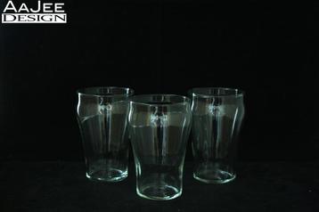 3 Dunne bodem glazen - Frisdrank of colaglazen beschikbaar voor biedingen