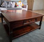 Houten Koffietafel - Goede staat, Huis en Inrichting, Tafels | Salontafels, Gebruikt, Vierkant, Tijdloos, Minder dan 50 cm