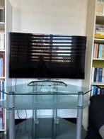 Glazen hoek tv meubel op wieltjes, Huis en Inrichting, Ophalen, 75 cm of meer, 50 tot 100 cm, Zo goed als nieuw