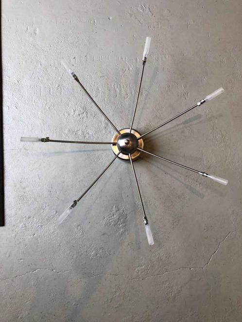 Design plafondlamp incl. trafo en lichtbronnen., Huis en Inrichting, Lampen | Plafondlampen, Zo goed als nieuw, Glas, Metaal, Ophalen of Verzenden