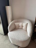 Witte bouclé fauteuil van Kwantum (in nieuwstaat), Ophalen, Zo goed als nieuw, Stof