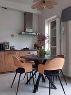 Jysk Hvidovre eetkamerstoel 4 stuks, Ophalen, Vintage, Scandinavisch, Metaal, Zwart