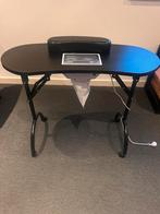 Inklapbare manicuretafel met afzuiger, armsteun en en in tas, Zwart, Ophalen of Verzenden, Zo goed als nieuw, Handen en Nagels