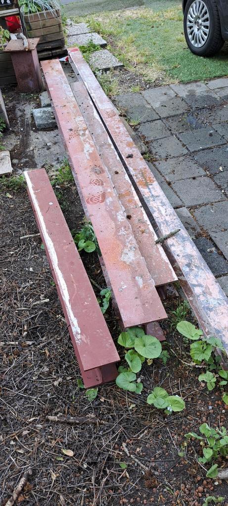 Diverse stalen H balken 18x18 /12x12/en 14x14, Doe-het-zelf en Verbouw, Metalen, Zo goed als nieuw, IJzer, Ophalen