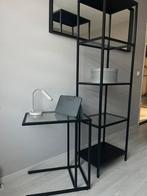 Ikea Vittsjo stellingkast zwart 51x175cm+bijzettafel+SPIEGEL, Ophalen, Zo goed als nieuw