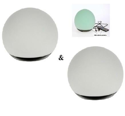Led Bol set/2 lampen met kleurwisseling Scherp geprijsd !, Verzenden, Nieuw, Metaal, Minder dan 50 cm