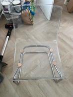 4x doorzichtige ikea stoelen (tobias), Ophalen, Gebruikt, Wit, Vier