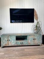 Indiase tv meubel - Uniek & Handgemaakt, Gebruikt, 150 tot 200 cm, Ophalen of Verzenden, Minder dan 100 cm