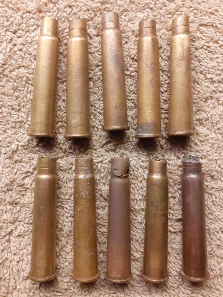 10 hulzen 303 Brits WO2 BOVO set 2 (ONKLAAR), Verzamelen, Militaria | Tweede Wereldoorlog, Landmacht, Hulzen of Bodemvondsten