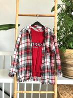 Mango Geruite blouse en rood topje maat M, Kleding | Dames, Blouses en Tunieken, Ophalen of Verzenden, Zo goed als nieuw