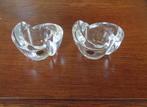 2 Amalfi loodkristal kristal kandelaars voor waxinelicht, Ophalen of Verzenden, Kristal