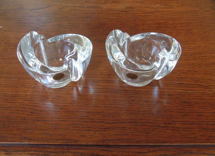 2 Amalfi loodkristal kristal kandelaars voor waxinelicht, Verzamelen, Porselein, Kristal en Bestek, Kristal, Ophalen of Verzenden