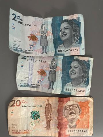 Colombiaanse Pesos Bankbiljetten beschikbaar voor biedingen