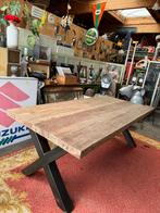 Kloostertafel met metalen X-onderstel, Ophalen, 50 tot 100 cm, Vijf personen of meer, X