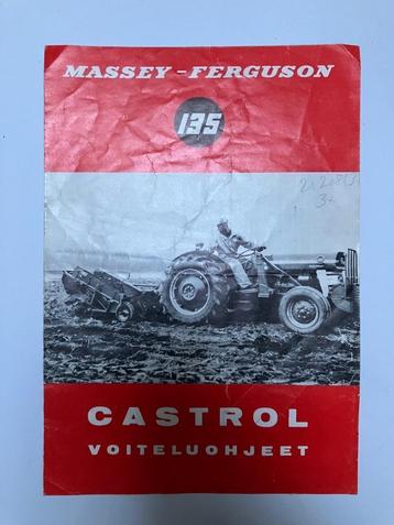 Massey Ferguson 135 Castrol brochure folder trekker tractor